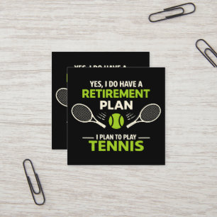 Ja, ik heb wel een pensioenplan Tennis Vierkante Visitekaartje