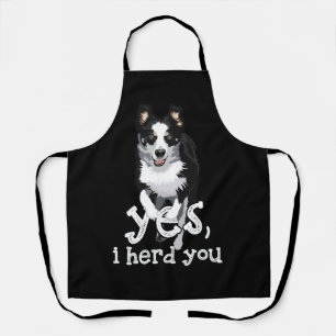 Ja, ik hoorde je Border Collie Art Puppy Border Co Schort