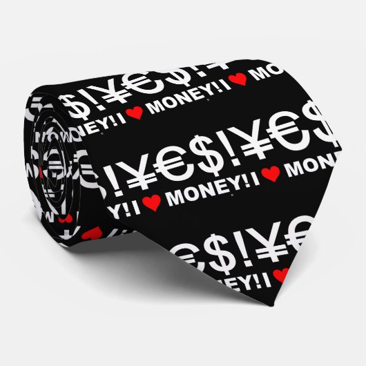 Ja! Ik hou van geld! Stropdas (Opgerold)