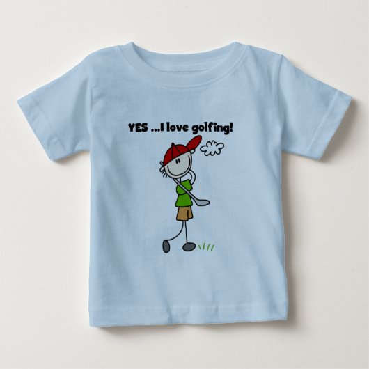 JA Ik hou van golf T-shirts en geschenken (Voorkant)