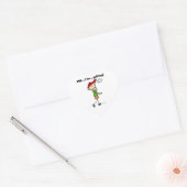 Ja ik hou van golfen hart sticker (Envelop)