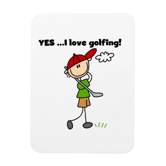 Ja ik hou van golfen magneet (Verticaal)