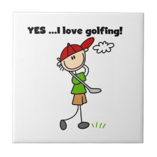 Ja ik hou van golfen tegeltje