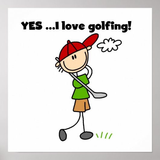 Ja, ik hou van Golfing Poster (Voorkant)