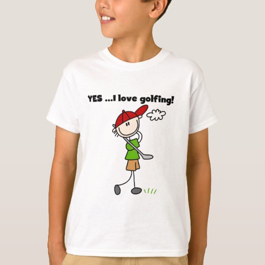 JA Ik hou van GolfingT-shirts en cadeautjes T-shirt (Voorkant)