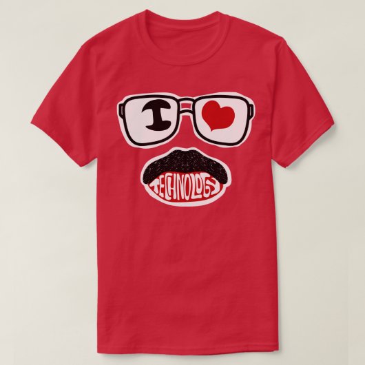 Ja, ik hou van technologie t-shirt (Design voorkant)