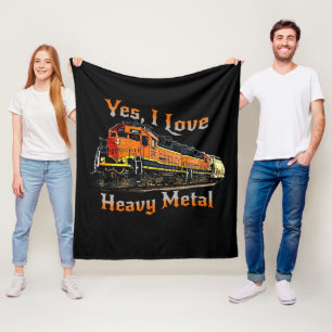 Ja, ik hou van zware metalen diesellocomotieven fleece deken