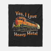 Ja, ik hou van zware metalen diesellocomotieven fleece deken (Voorkant)
