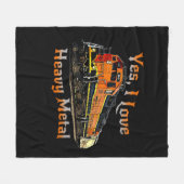 Ja, ik hou van zware metalen diesellocomotieven fleece deken (Voorkant (Horizontaal))