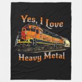 Ja, ik hou van zware metalen diesellocomotieven fleece deken (Voorkant)
