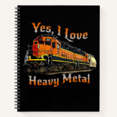 Ja, ik hou van zware metalen diesellocomotieven notitieboek (Voorkant)