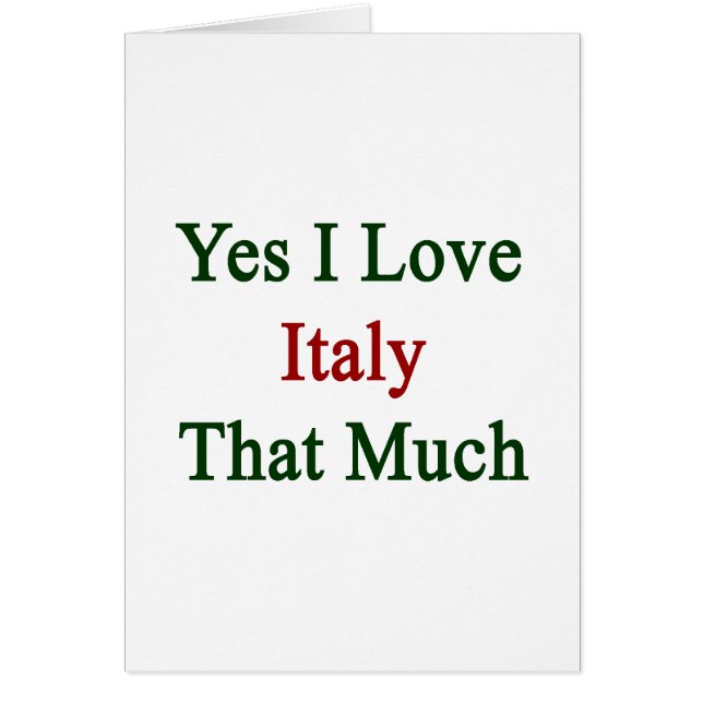 Ja, ik hou zo veel van Italië (Voorkant)