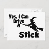 Ja, ik kan een stick besturen briefkaart (Voorkant / Achterkant)