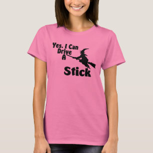 Ja, ik kan een stick besturen t-shirt