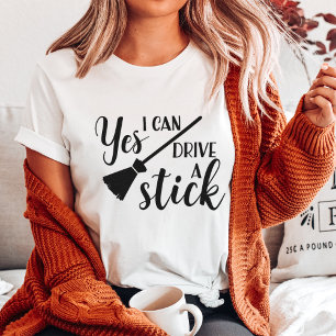 Ja, ik kan een stick gebruiken Funny Halloween T-shirt