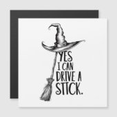 "Ja, ik kan een stok besturen" heksenpun (Voorkant / Achterkant)