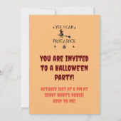 Ja, ik kan een stok besturen, zegt de heks kaart (Achterkant)