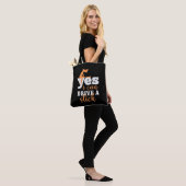 Ja, ik kan een stok heksen spooky halloween rijden tote bag (Op model)