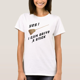 ja ik kan een stok met bezem rijden t-shirt