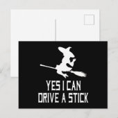 Ja, ik kan een stok rijden briefkaart (Voorkant / Achterkant)