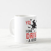 Ja, ik kan een stok rijden koffiemok (Voorkant links)