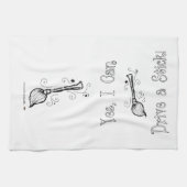 Ja, ik kan een stok rijden. theedoek (Horizontaal)