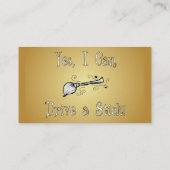 Ja, ik kan een stok rijden. visitekaartje (Achterkant)