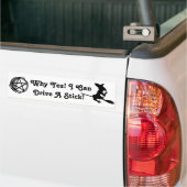 Ja, ik kan een ticktest-witch-prijsopgave rijden bumpersticker (Op Truck)