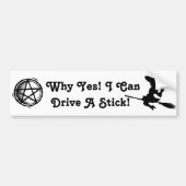 Ja, ik kan een ticktest-witch-prijsopgave rijden bumpersticker (Voorkant)