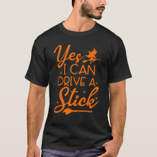 Ja, ik kan een tikje halloween heks halloween rijd t-shirt