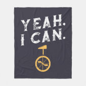 Ja, ik kan een Unicycle rijden Fleece Deken (Voorkant)