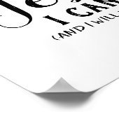 Ja ik kan en ik zal Christelijke kunst Motivatie m Poster (Hoek)