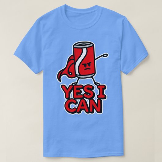 Ja ik kan grappig Super Hero grappig kinder eten p T-shirt (Design voorkant)