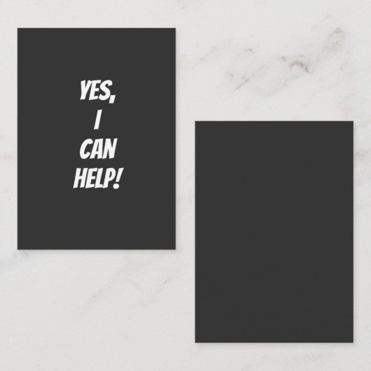 Ja, ik kan helpen! notitiekaartje (Voorkant / Achterkant)