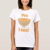 Ja, ik kan Melon Smiling Cantaloupe positief vinde T-shirt (Voorkant)