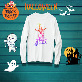 "Ja ik kan rijden een stok" heks Pet T-shirt