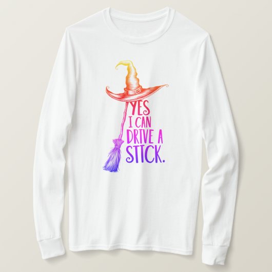 "Ja ik kan rijden een stok" heks Pet T-shirt (Design voorkant)