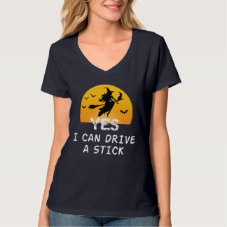 Ja ik kan rijden een stok T-shirt partij grappige