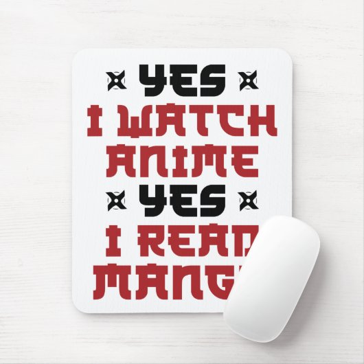 Ja Ik kijk Anime Ja Ik lees Manga Muismat (Met muis)