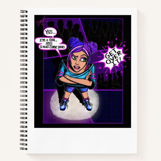 "Ja, ik lees stripboeken" leuk tijdschrift Notitieboek (Voorkant)