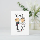 JA, ik maak Bride en Groom T-shirts en Gifts Briefkaart (Staand voorkant)