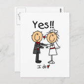 JA, ik maak Bride en Groom T-shirts en Gifts Briefkaart (Voorkant / Achterkant)