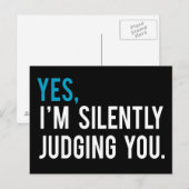 Ja, ik moet je stilletjes beoordelen briefkaart (Voorkant / Achterkant)