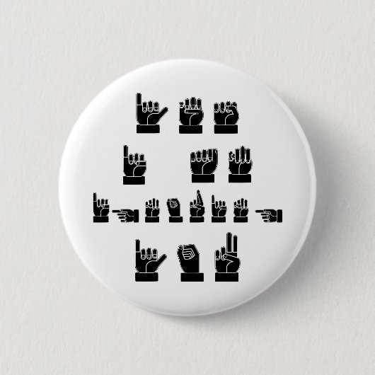 Ja, ik negeer je ASL #USAPatriotGraphics © Ronde Button 5,7 Cm (Voorkant)