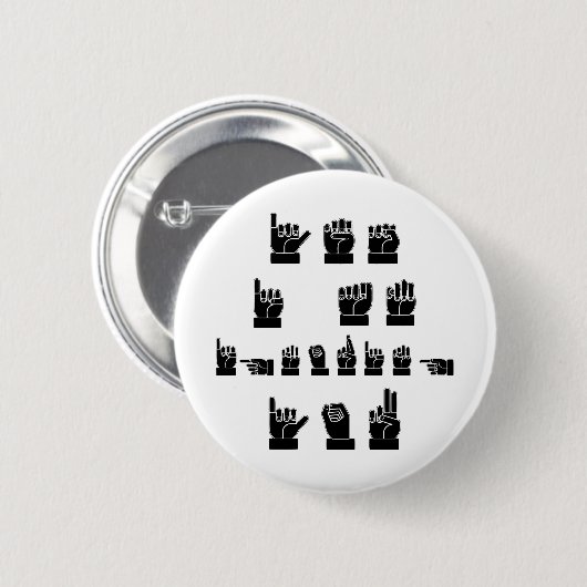 Ja, ik negeer je ASL #USAPatriotGraphics © Ronde Button 5,7 Cm (Voorkant /achterkant)