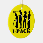 Ja, ik pak een Pistool. Keramisch Ornament (Rechts)