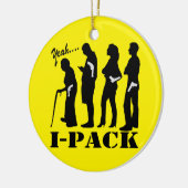 Ja, ik pak een Pistool. Keramisch Ornament (Links)