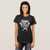 Ja, ik praat met Chicken. T-shirt (Voorkant volledig)