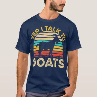 Ja, ik praat met geit grappige geit boer Gif T-shirt