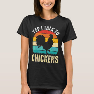 Ja, ik praat met kippen die Vintage krijgen van ki T-shirt